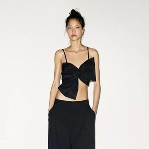 Zara bow crop top